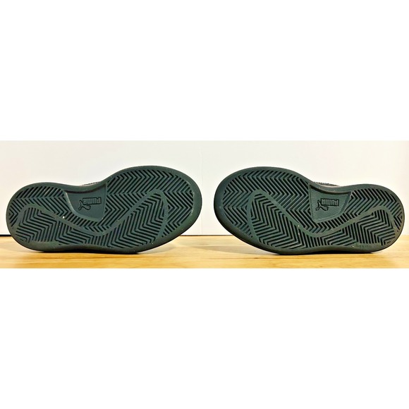 Puma Smash v2 Kids Black Sneakers Youth Size 10 US Leather Lace Up - Picture 6 of 7